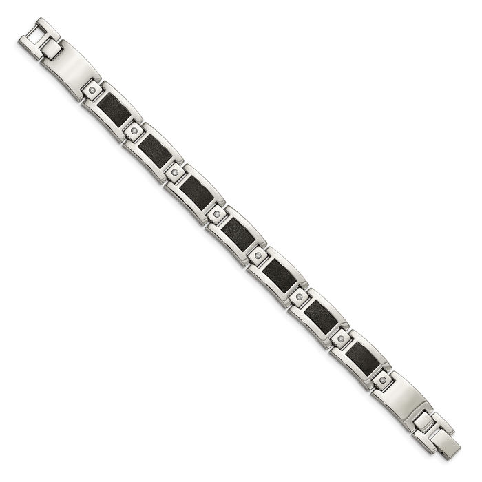 Stainless Steel Diamond Tennis Bracelet