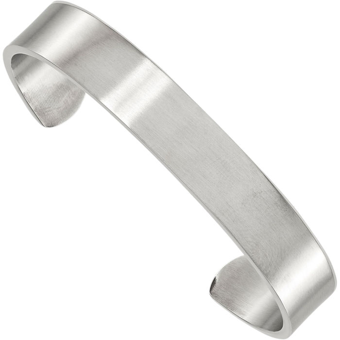 Stainless Steel 12mm Cuff Bracelet