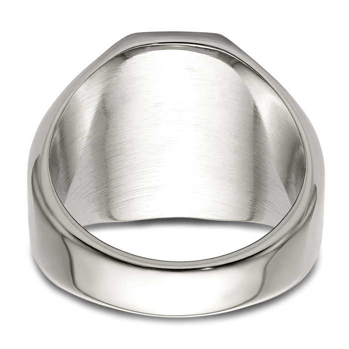Stainless Steel 14K Gold Lion Head Ring