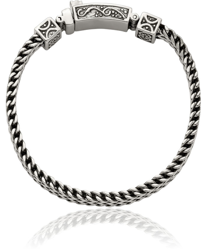 Stainless Steel Vintage 2 Strand Franco Link Chain Bracelet