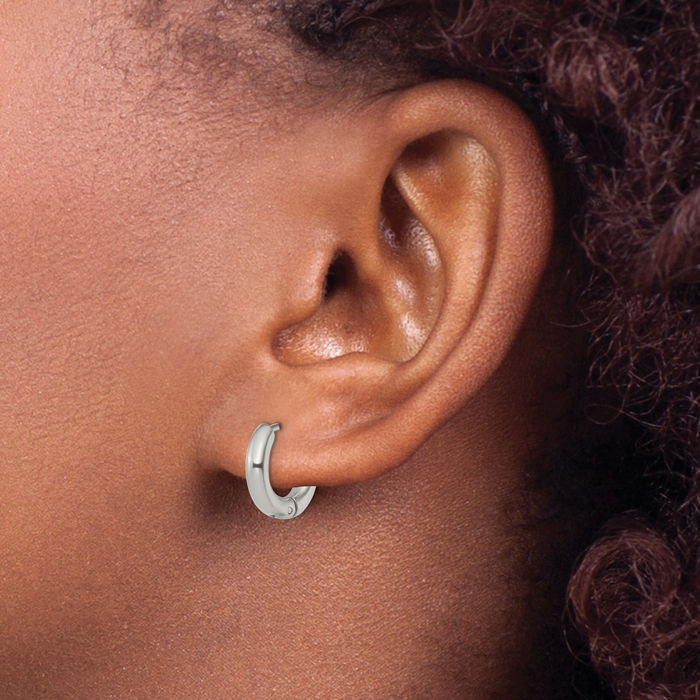 Stainless Steel 3mm Huggie Small Hoop Earrings