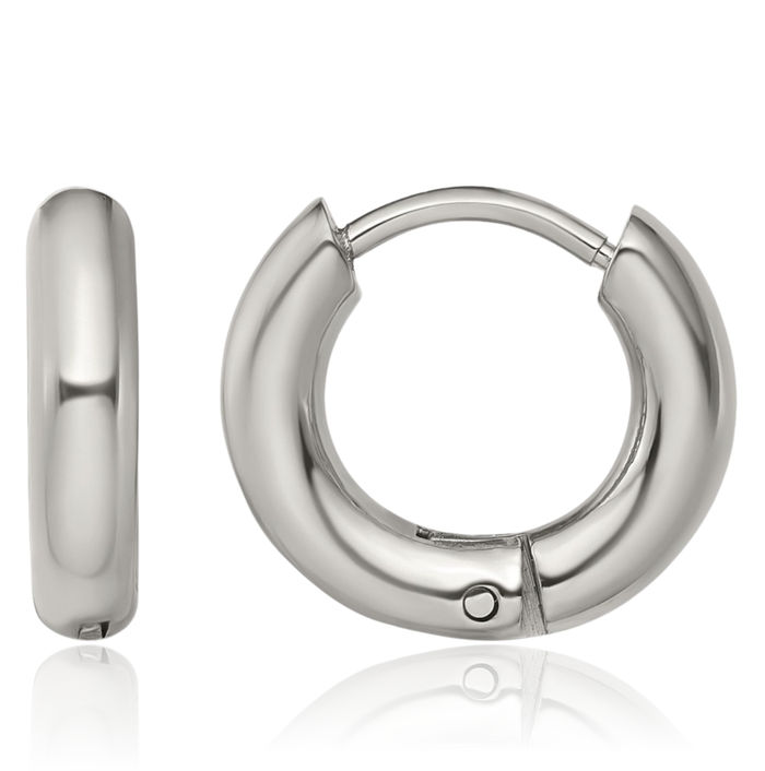 Stainless Steel 3mm Huggie Small Hoop Earrings