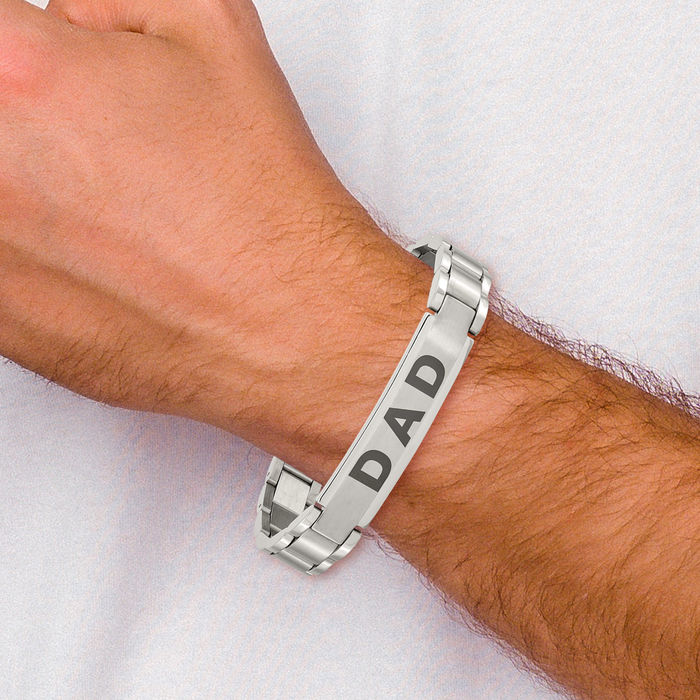 Stainless Steel Dad Chain Bracelet