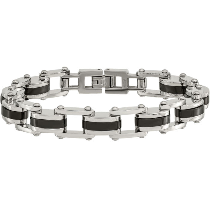 Stainless Steel Black Chain Bracelet