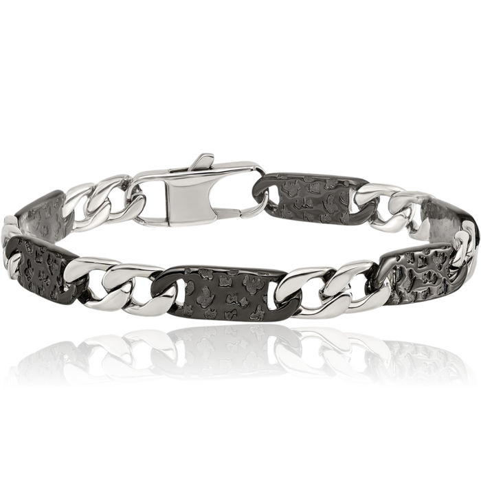 Stainless Steel Black Link Chain Bracelet