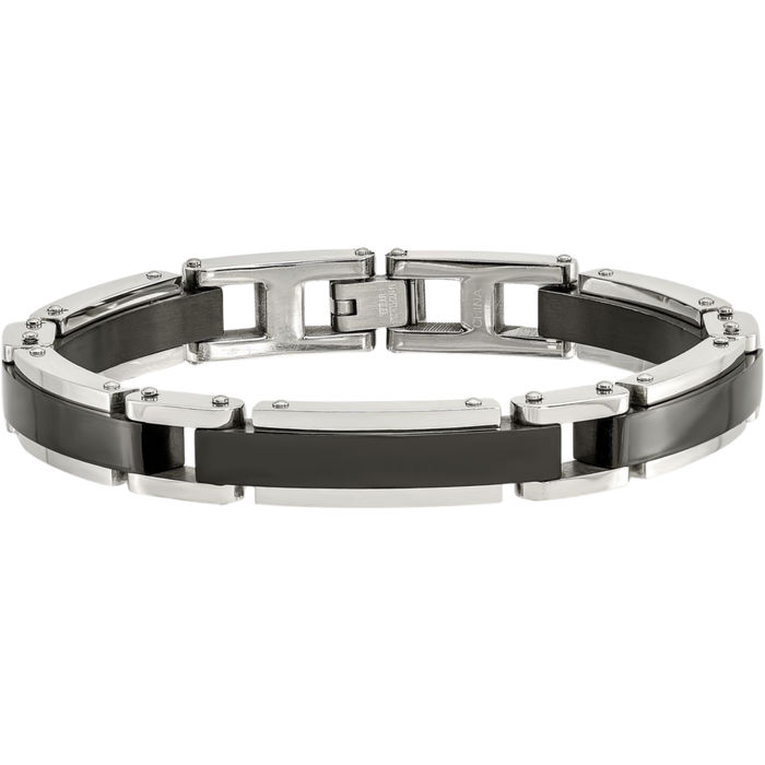 Stainless Steel Black Link Chain Bracelet