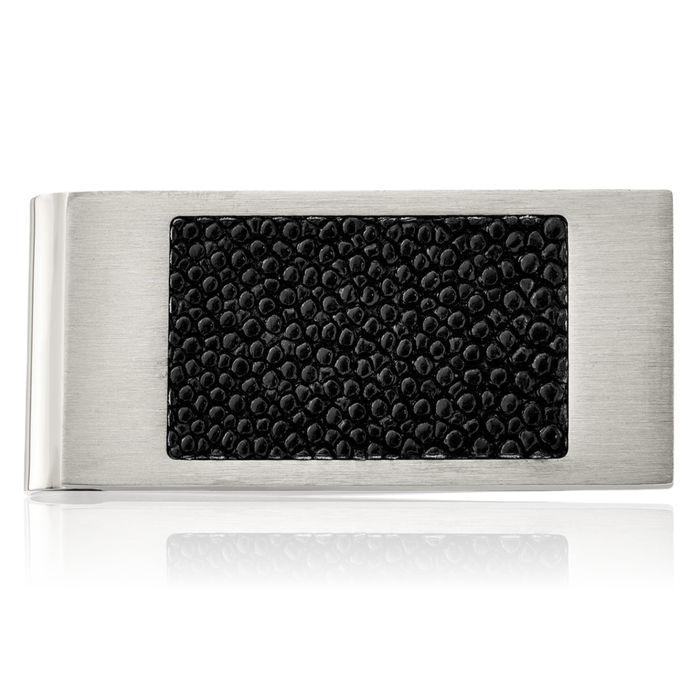 Stainless Steel Black Money Clip for Men