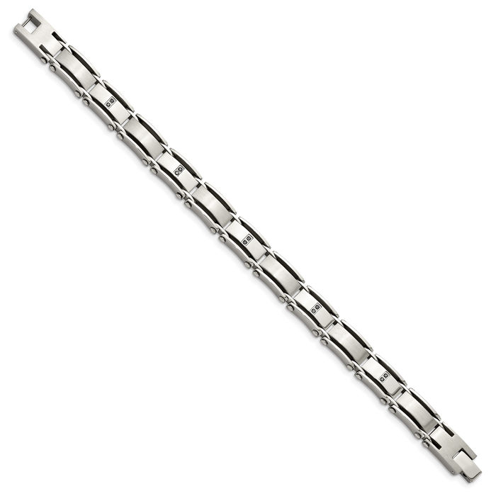 Stainless Steel Diamond Tennis Bracelet