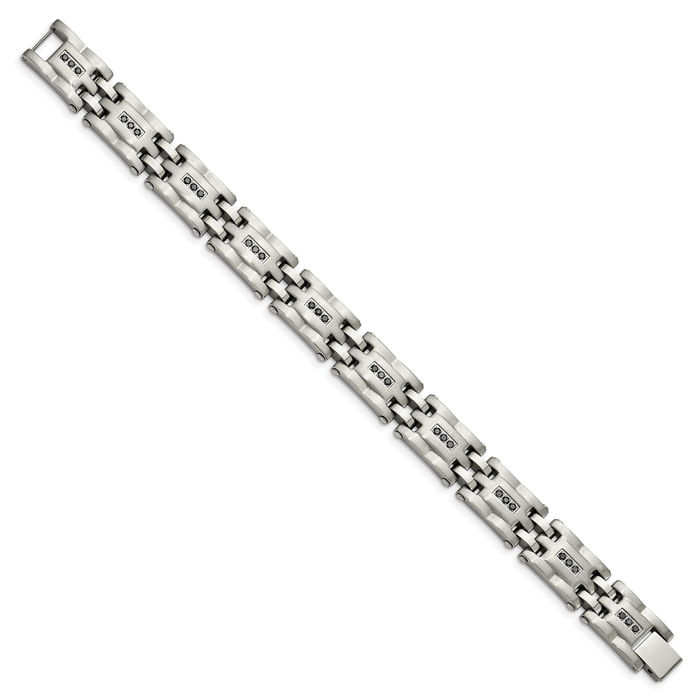 Stainless Steel Diamond Tennis Bracelet