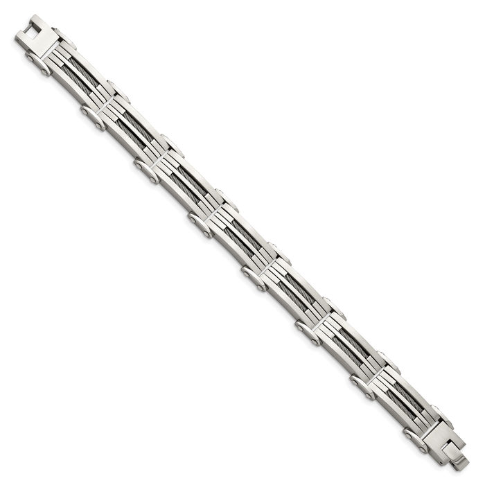 Stainless Steel Cable Rolo Link Chain Bracelet