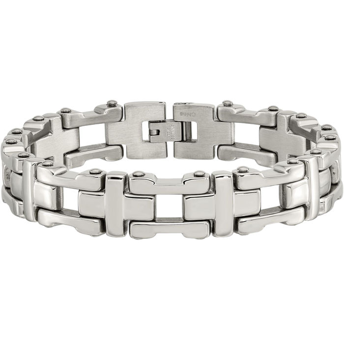 Stainless Steel Corss Link Chain Bracelet