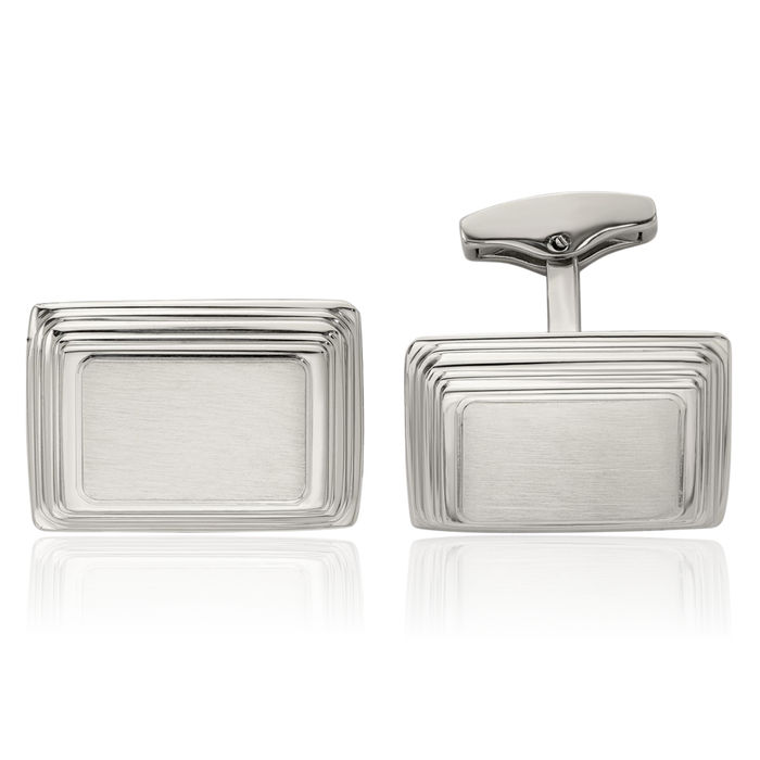 Stainless Steel Cufflinks French Tuxedo Shirt Cuff Links Set for Men
