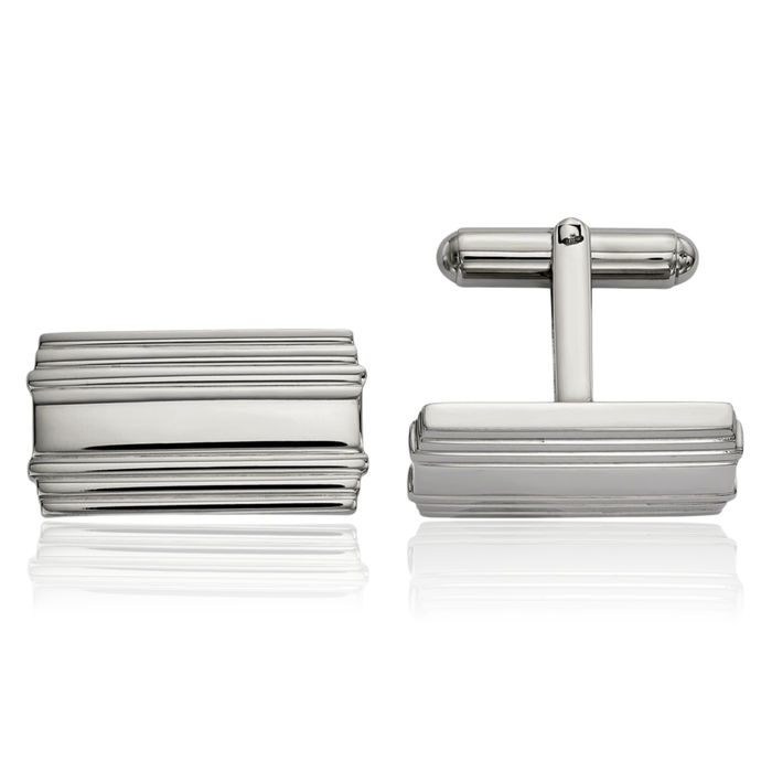 Stainless Steel Cufflinks French Tuxedo Shirt Cuff Links Set for Men