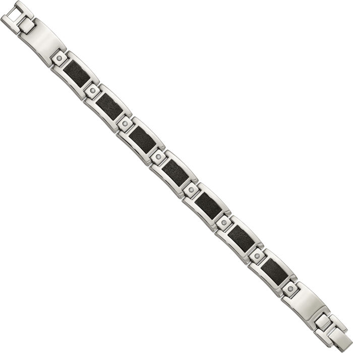 Stainless Steel Diamond Tennis Bracelet