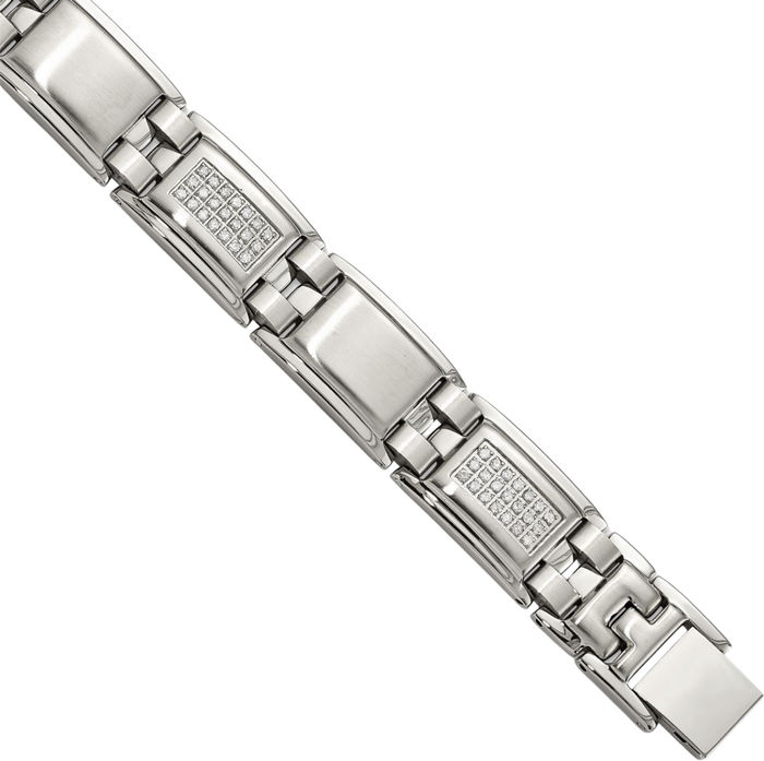 Stainless Steel Diamond Tennis Bracelet