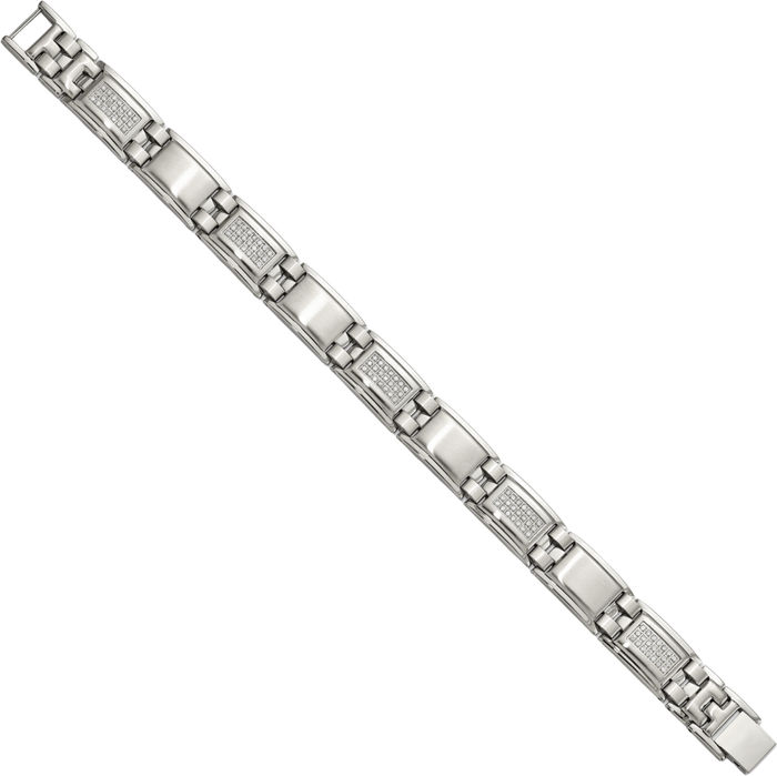 Stainless Steel Diamond Tennis Bracelet