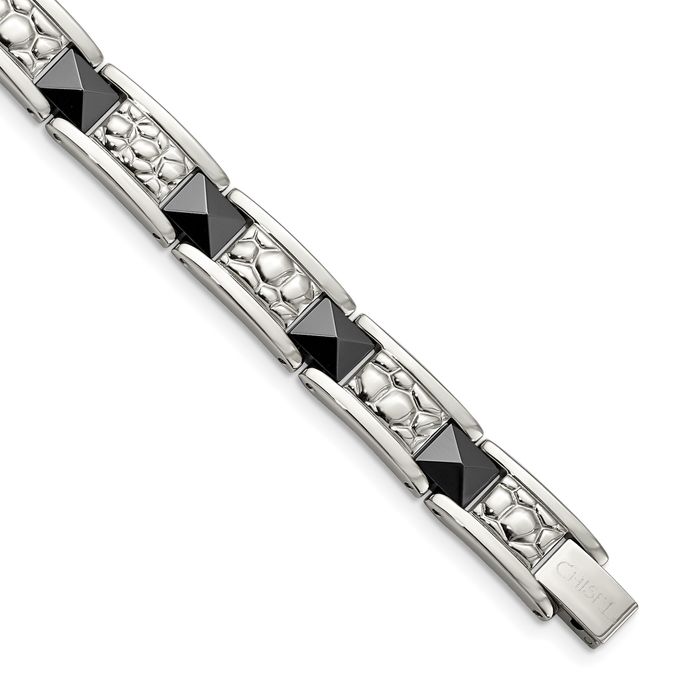 Stainless Steel Black Link Chain Bracelet