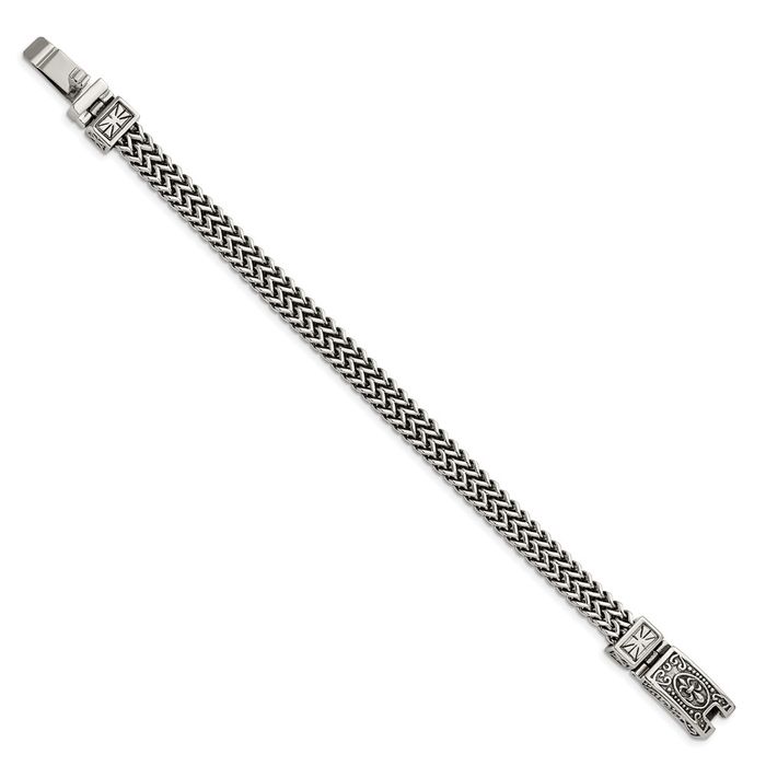 Stainless Steel Vintage 2 Strand Franco Link Chain Bracelet