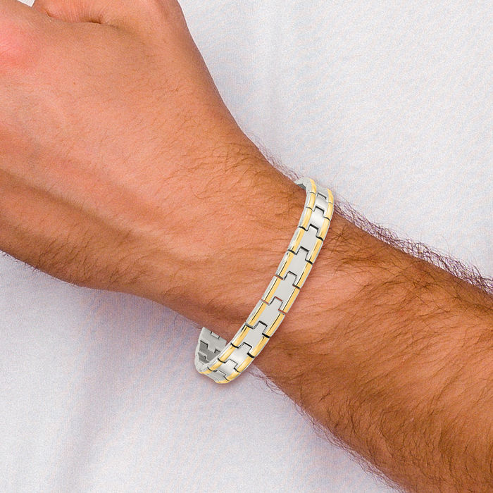 Stainless Steel Yellow Link Chain Bracelet