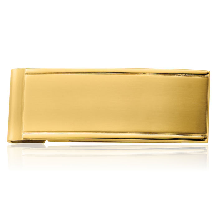 Stainless Steel Yellow Money Clip for Men