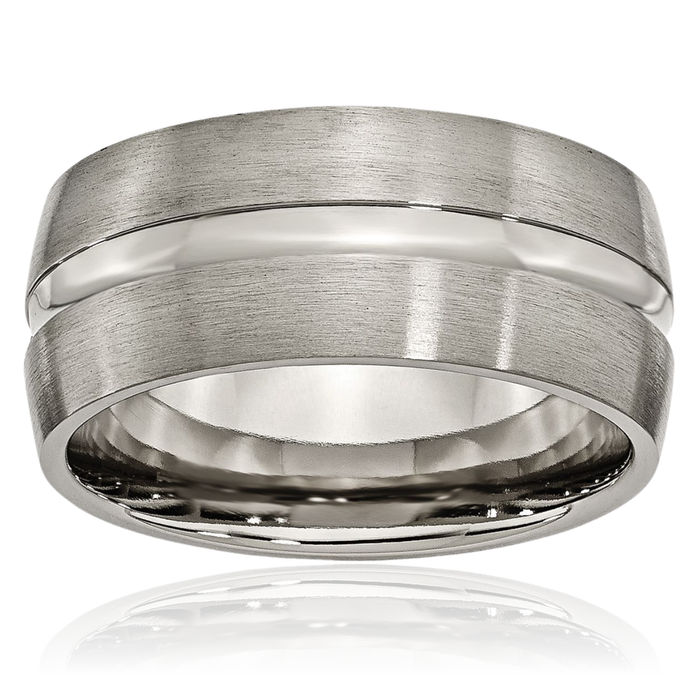 Titanium 10mm Wedding Band Ring