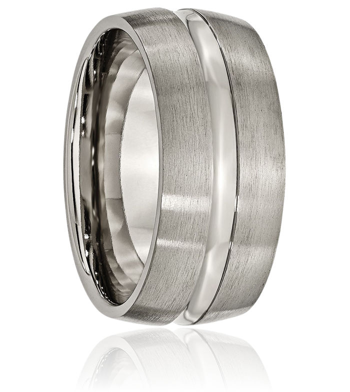 Titanium 10mm Wedding Band Ring