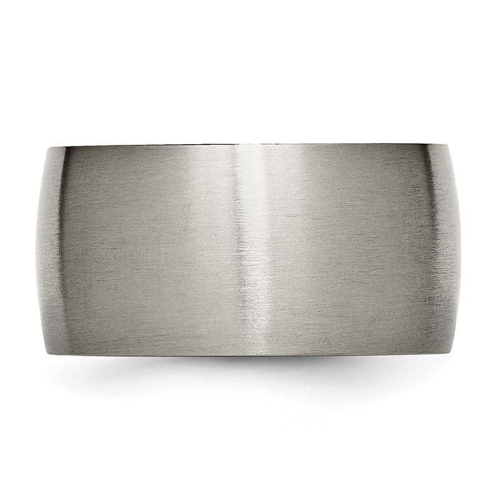 Titanium 12mm Half Round Plain Classic Wedding Band Ring