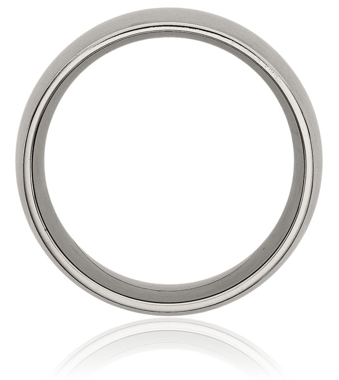 Titanium 12mm Half Round Plain Classic Wedding Band Ring