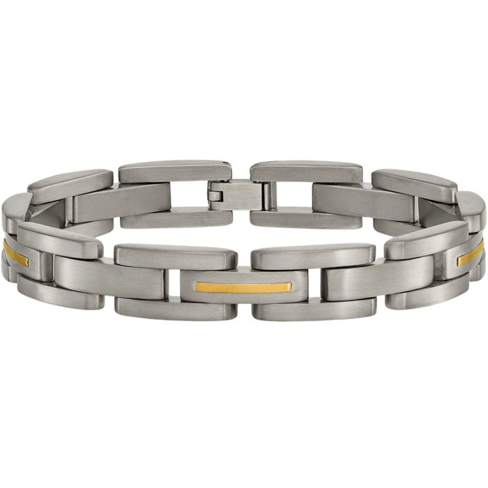 Titanium 14K Gold Chain Bracelet