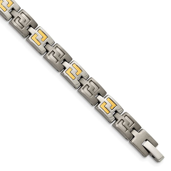 Titanium 14K Gold Chain Bracelet