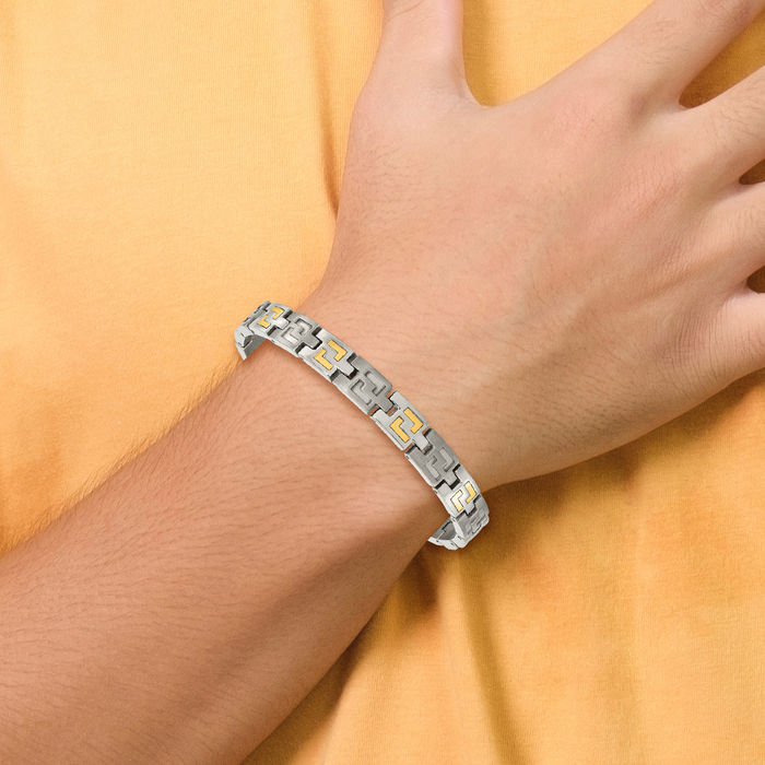 Titanium 14K Gold Chain Bracelet