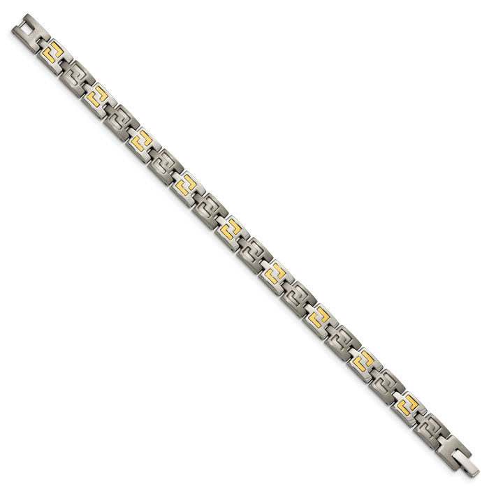 Titanium 14K Gold Chain Bracelet