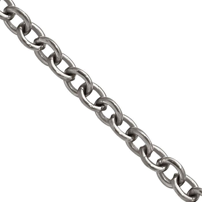 Titanium 2.25mm Cable Rolo Link Chain Belcher Necklace