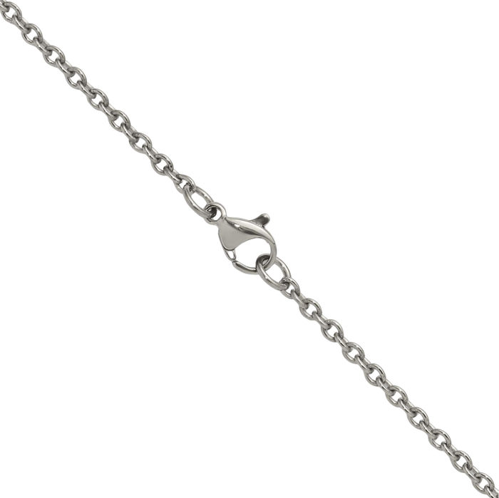 Titanium 2.25mm Cable Rolo Link Chain Belcher Necklace