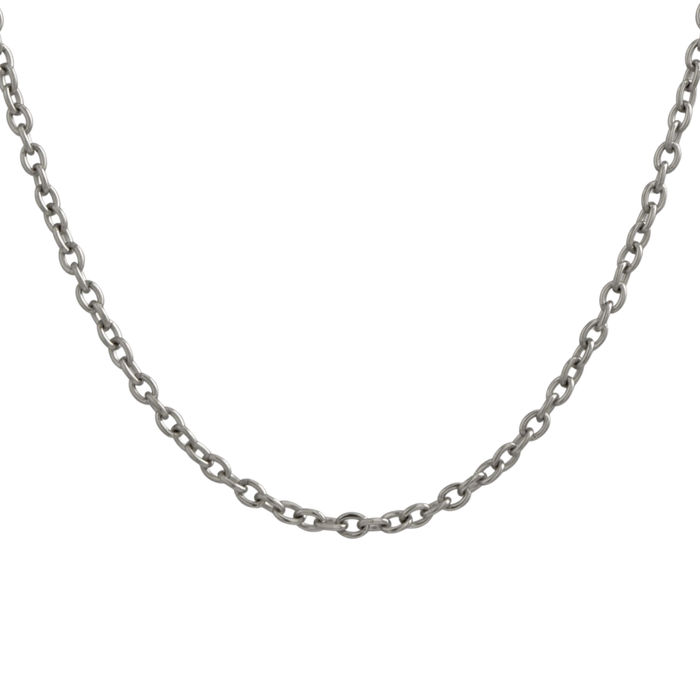 Titanium 2.9mm Cable Rolo Link Chain Belcher Necklace