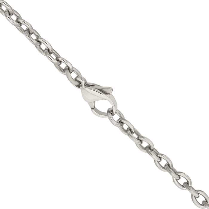 Titanium 3.5mm Cable Rolo Link Chain Belcher Necklace