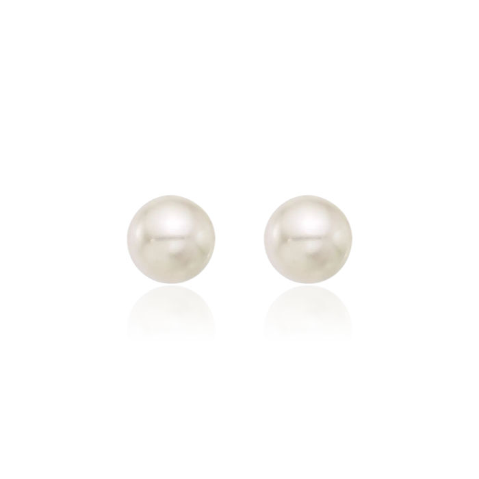 Titanium 4mm Pearl Stud Earrings