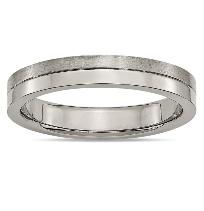 Titanium 4mm Wedding Band Ring