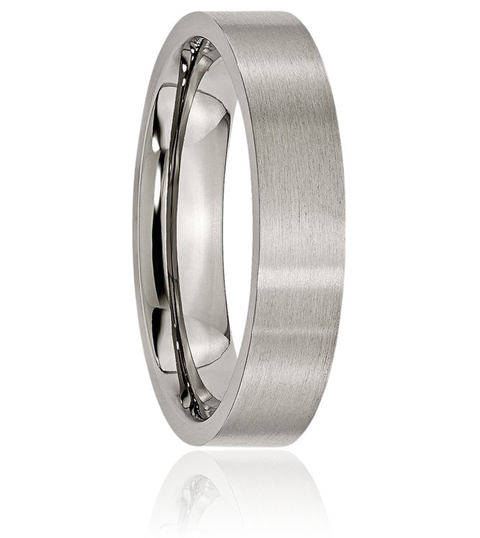 Titanium 5mm Plain Classic Wedding Band Ring