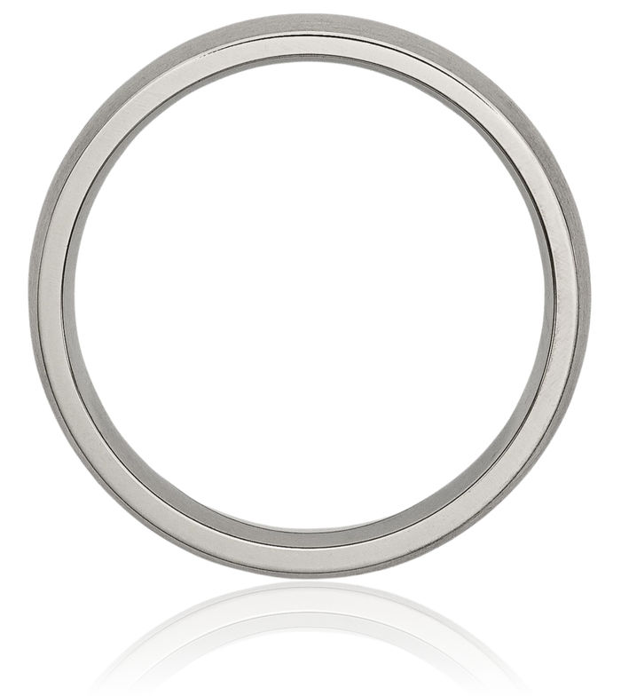 Titanium 5mm Half Round Plain Classic Wedding Band Ring