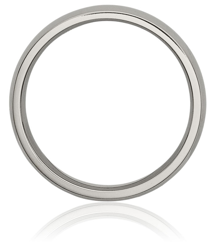 Titanium 5mm Half Round Plain Classic Wedding Band Ring