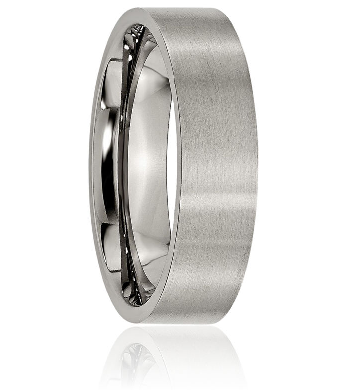 Titanium 6mm Plain Classic Wedding Band Ring