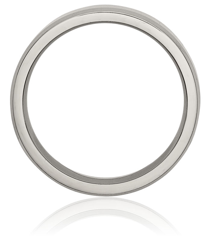 Titanium 6mm Edge Plain Classic Wedding Band Ring