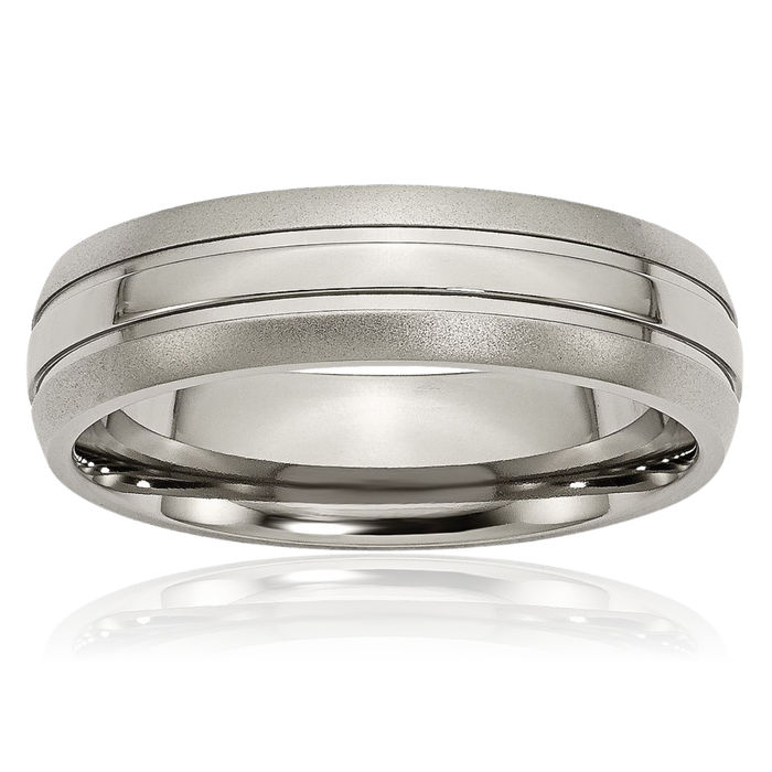 Titanium 6mm Wedding Band Ring