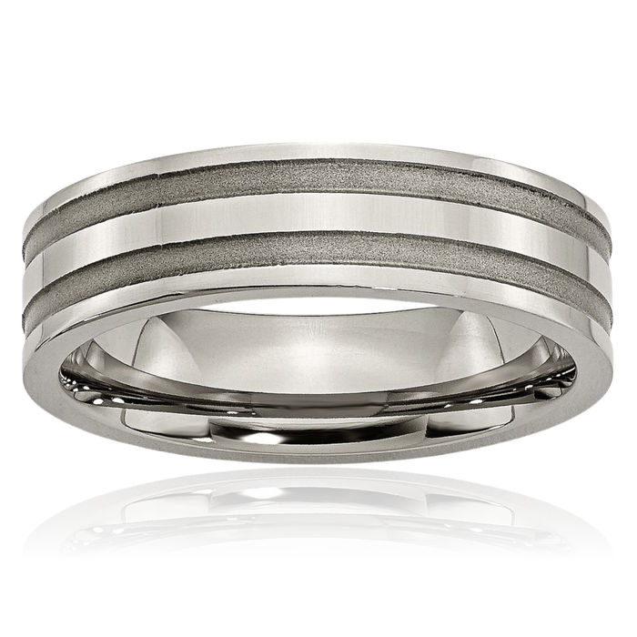 Titanium 6mm Wedding Band Ring