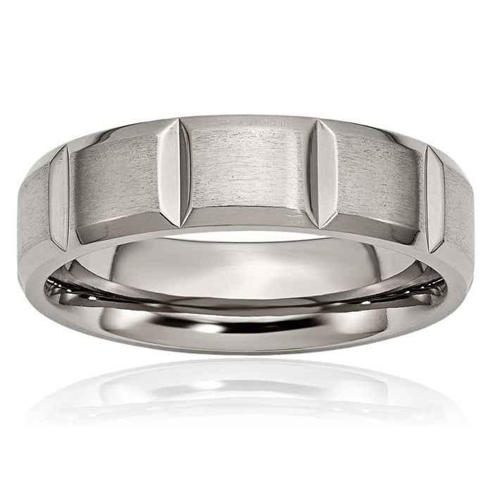 Titanium 6mm Wedding Band Ring