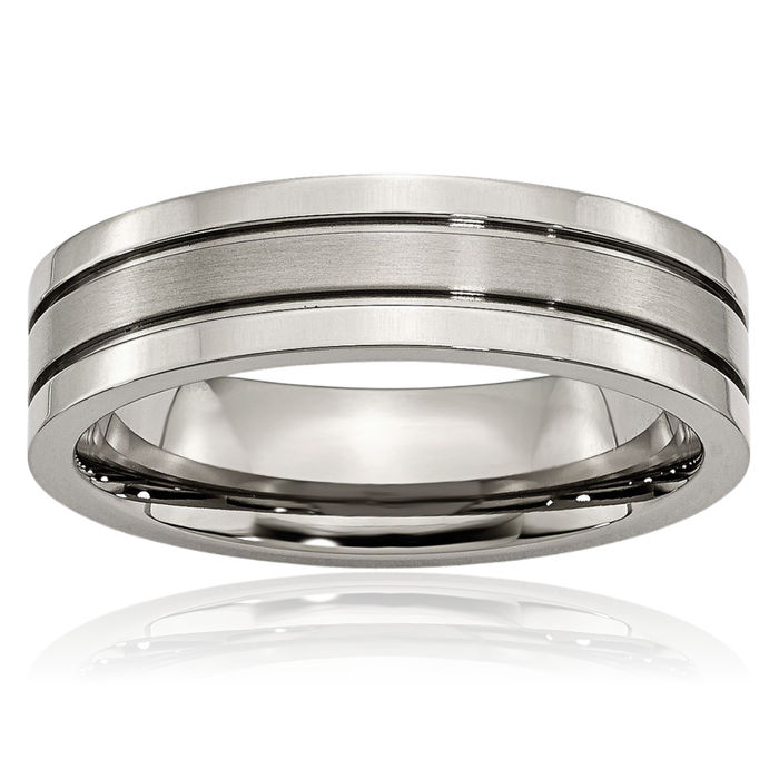 Titanium 6mm Wedding Band Ring