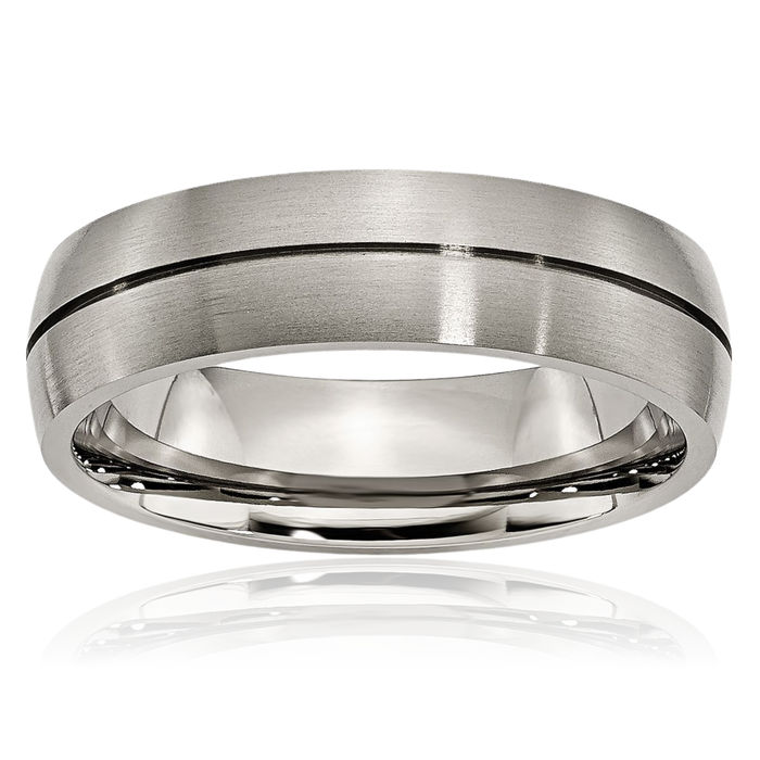 Titanium 6mm Wedding Band Ring