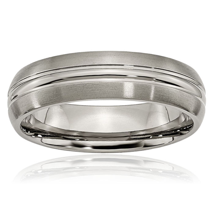 Titanium 6mm Wedding Band Ring