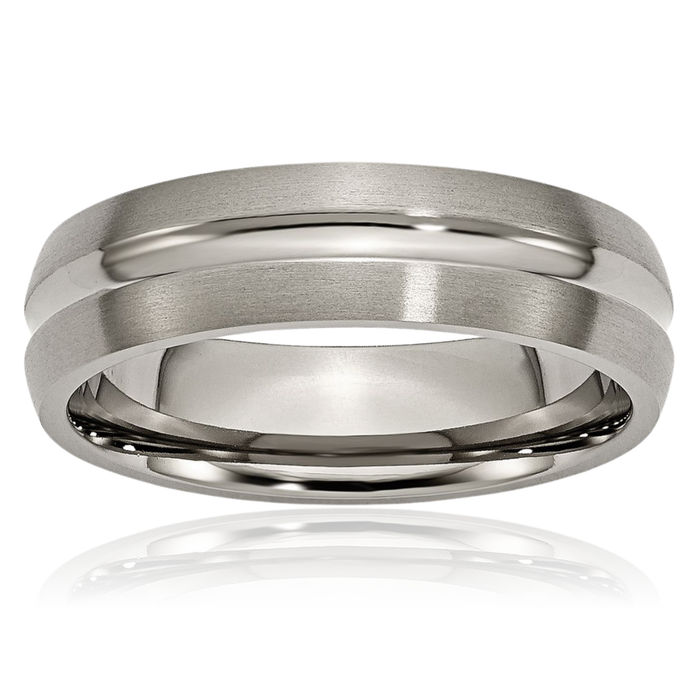 Titanium 6mm Wedding Band Ring